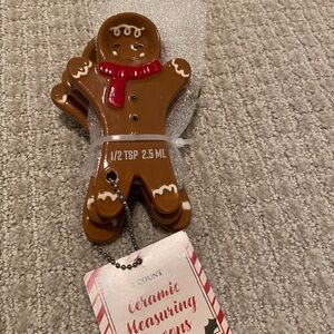 Gingerbread Man Ceramic Measuring Spoons Christmas
